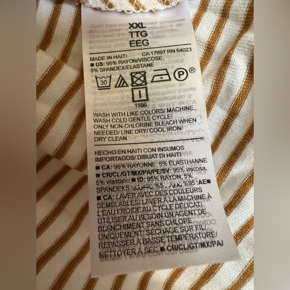 OLD NAVY LUXE SWING TANK TOP JERSEY KNIT V-NECK STRIPED SZ XXL WOMENS CASUAL - Picture 6 of 6